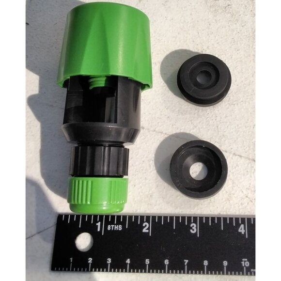 Garden Hose Quick Connector Adapter Set 1/2" to 3/4" Universal Fit Durable Plast - Picture 3 of 8